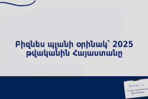 Բիզնես պլանի օրինակ՝ 2025 թվականին Հայաստանը