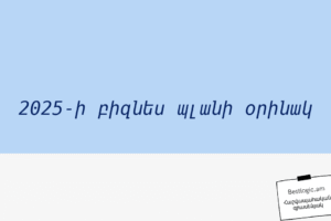 2025-ի բիզնես պլանի օրինակ