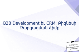 B2B Development եւ CRM: Բիզնեսի Զարգացման Հիմք