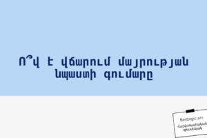 Ո՞վ է վճարում մայրության նպաստի գումարը