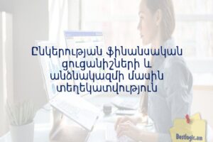 Ընկերության ֆինանսական ցուցանիշների և անձնակազմի մասին տեղեկատվություն