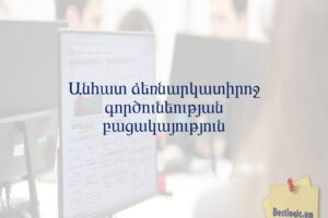 Անհատ ձեռնարկատիրոջ գործունեության բացակայություն