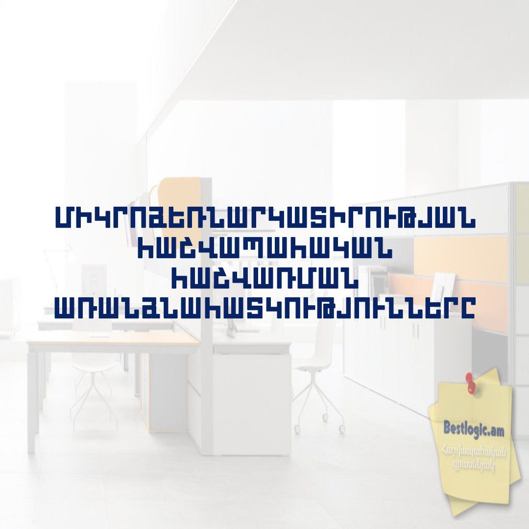 Read more about the article Միկրոձեռնարկատիրության հաշվապահական հաշվառման առանձնահատկությունները